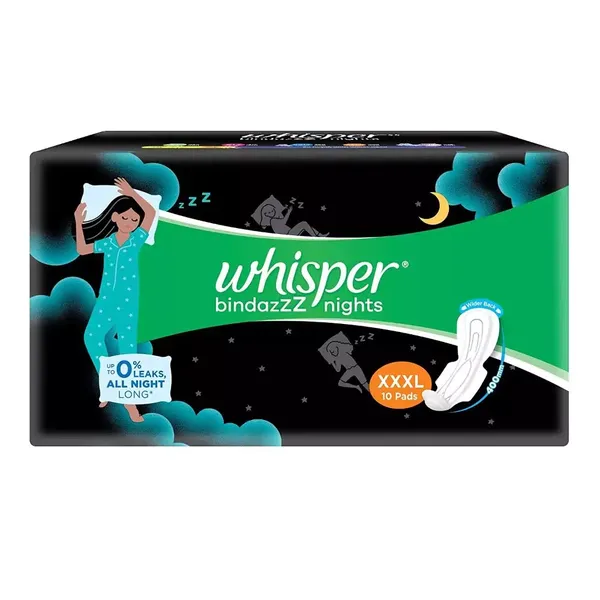 WHISPER SA/PADS ULTRA NIGHT XXXL W 10PC