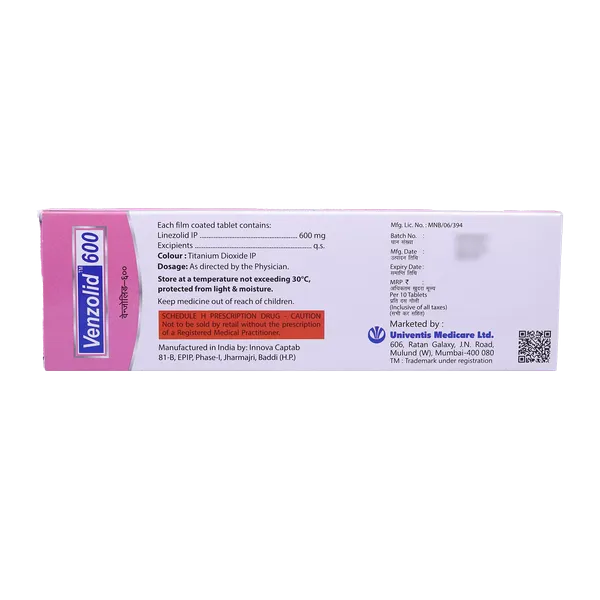 VENZOLID 600MG 10TAB