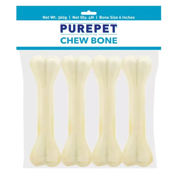 PUREPET PRESSED CHEW BONES DOG TREATS 160GM