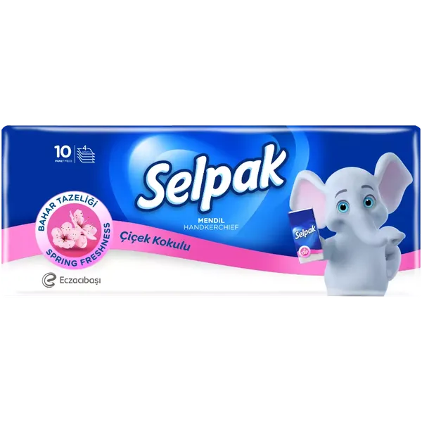 SELPAK SPRING FRESHNESS PERFUMED POCKET TISSUE 4PLY 10PC