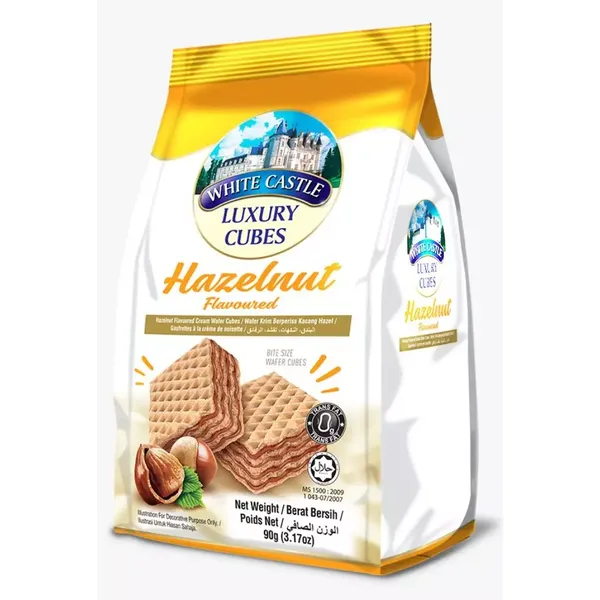 WHITE CASTLE CUBES HAZEL NUT 90GM