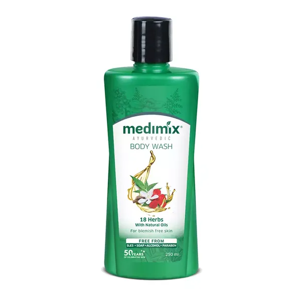 MEDIMIX B/WASH AYUR 18HERB N/OILS 250ML