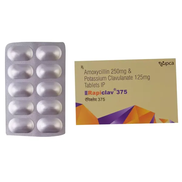 RAPICLAV 375MG 10TAB