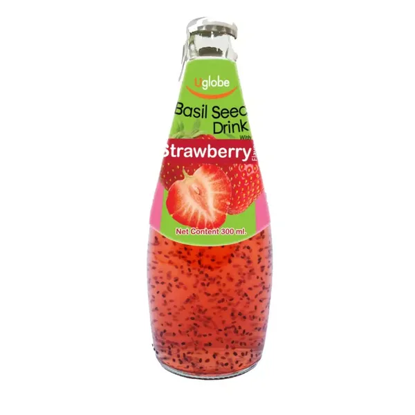 U GLOBE BASIL SEED DRINK STRAWBERY 300ML