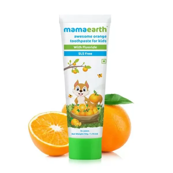 MAMAEARTH T/PASTE KIDS ORANGE 4+YEARS 50GM