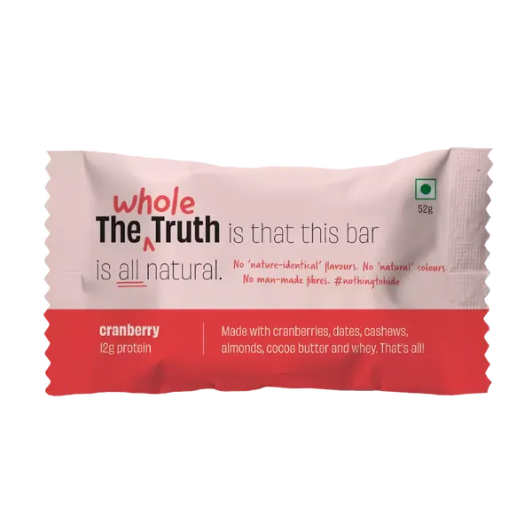 THE WHOLE T BAR CRANBERRY PROTEIN 52GM