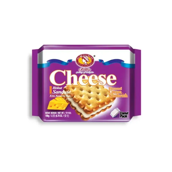 BELLIE CHEESE CREAM SANDWICH BISC 190GM