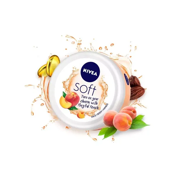 NIVEA SOFT MOISTURIZER PEACH 100ML