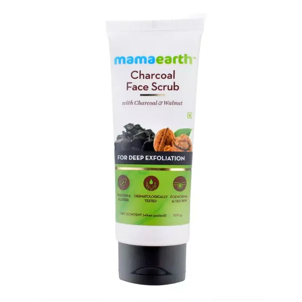 MAMAEARTH CHARCOAL FACE SCRUB 100GM