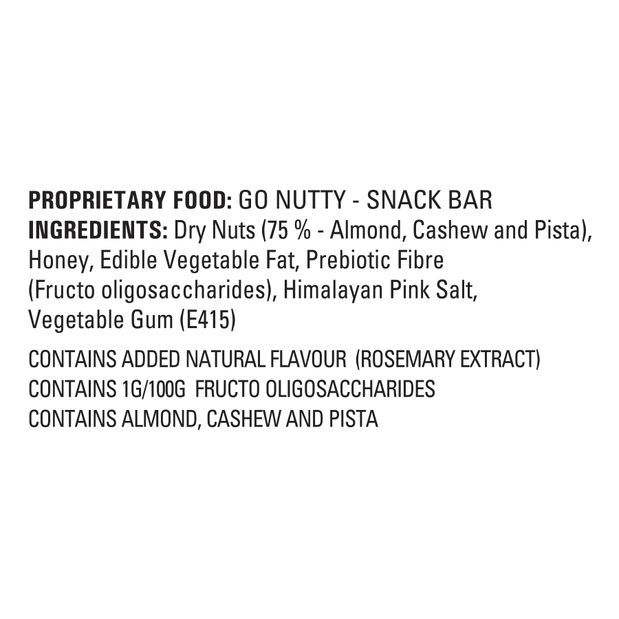 UNIBIC S/F BAR GO NUTTY 30GM