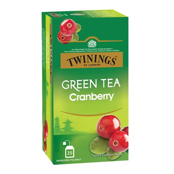 TWININGS GR/TEA CRANBERRY 25BAGS