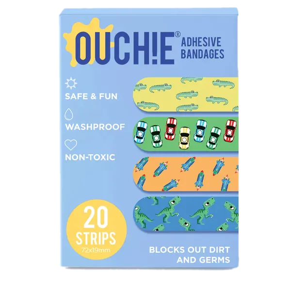 OUCHIE WASHPROOF BLUE 20PC