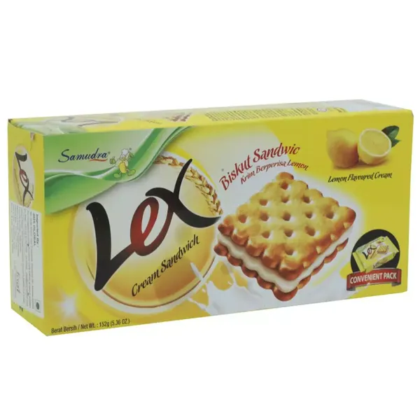 LEX BISC CREAM SANDWICH LEMON 152GM