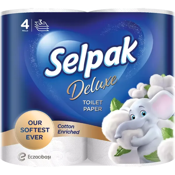 SELPAK TOILET ROLL DELUXE REFRESH 4X3PLY 1PC