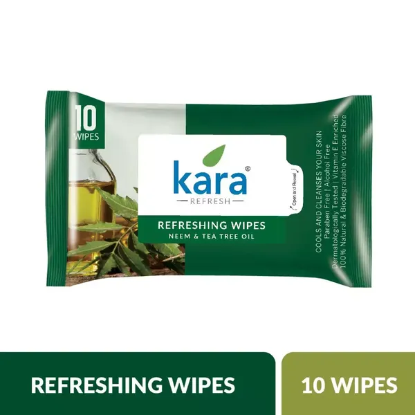 KARA F/WIPES TEA TREE/NEEM 10PC