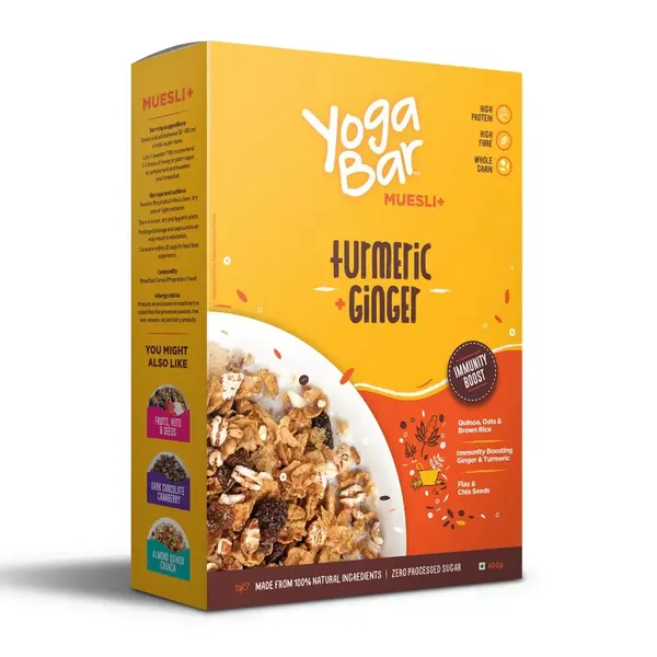 YOGA BAR MUESLI TURMERIC GINGER 400GM