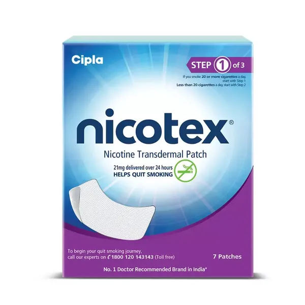 NICOTEX NICOTINE PATCH 21MG 7PC