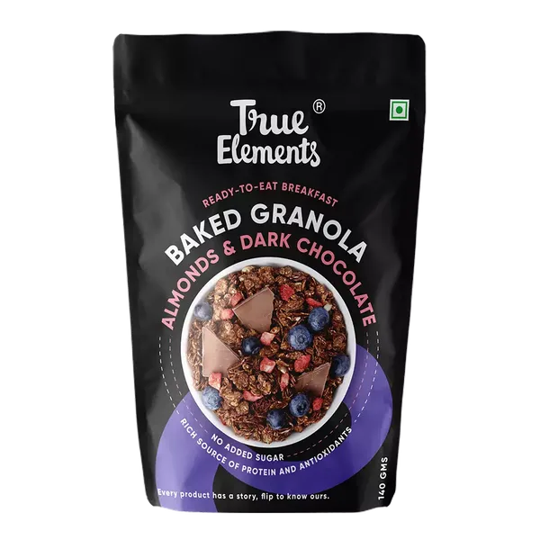 TRUE E GRANOLA ALMONDS CHOC 140GM