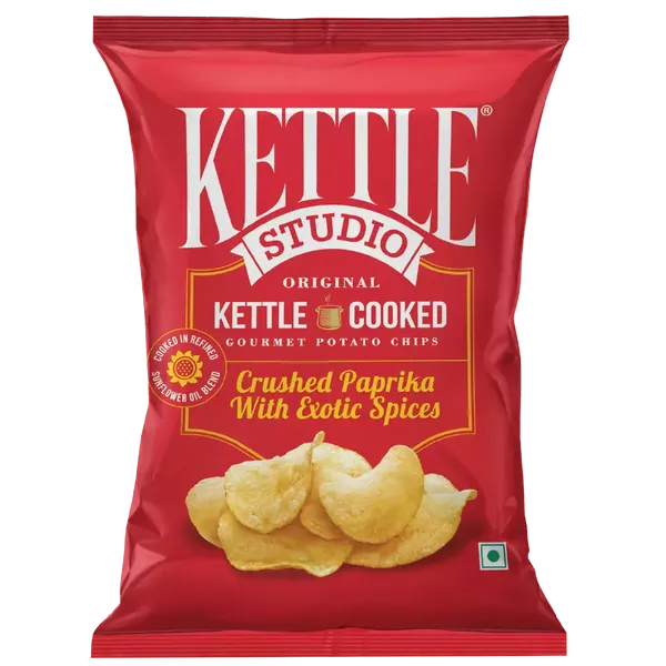 KETTLE CHIPS CRUSHED PAPRIKA 125GM