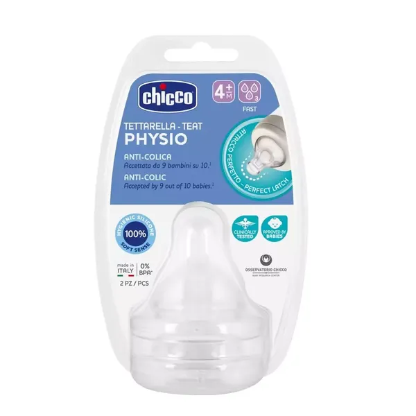 CHICCO NIPPLE 4M+ 2PC