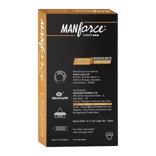 MANFORCE CONDOM HOTDOTS BELG CHOC 10PC