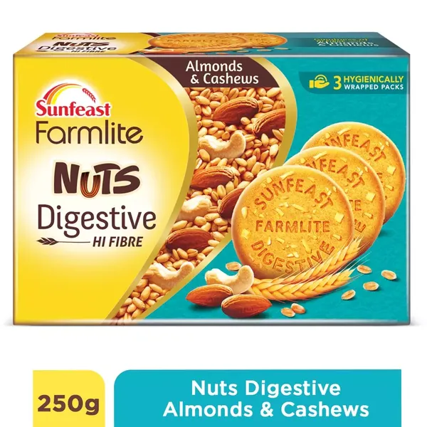 SUNFEAST FARMLITE NUTS DIGESTIVE 250GM