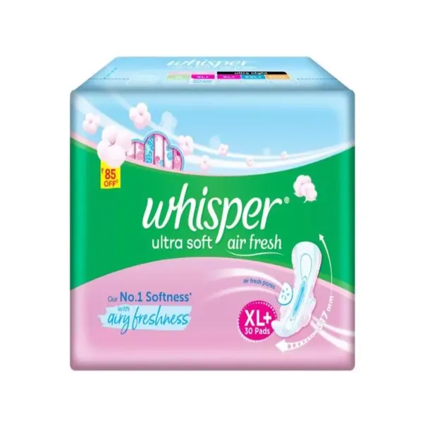 WHISPER SA/PAD ULTRA SOFT WINGS XL+ 30PC