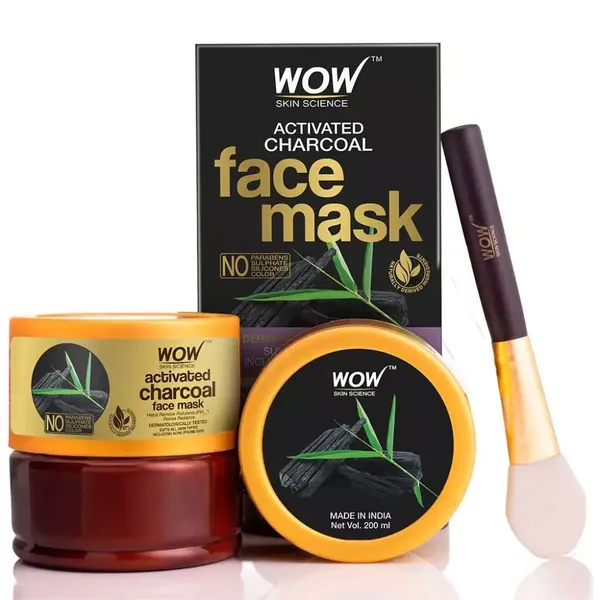 WOW F/MASK ACTIVATED CHARCOAL  200ML