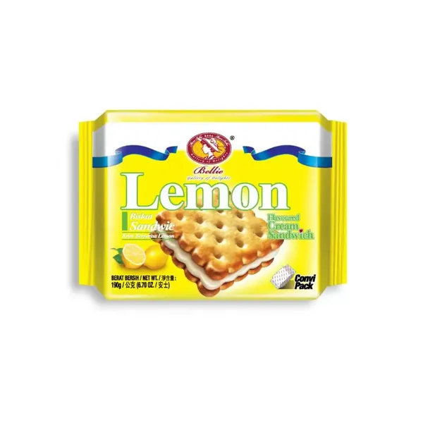 BELLIE LEMON CREAM SANDWICH BISC 190GM