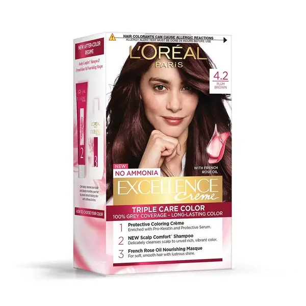 LOREAL HR/COL EXCEL PLUM BROWN 4.2 1PC