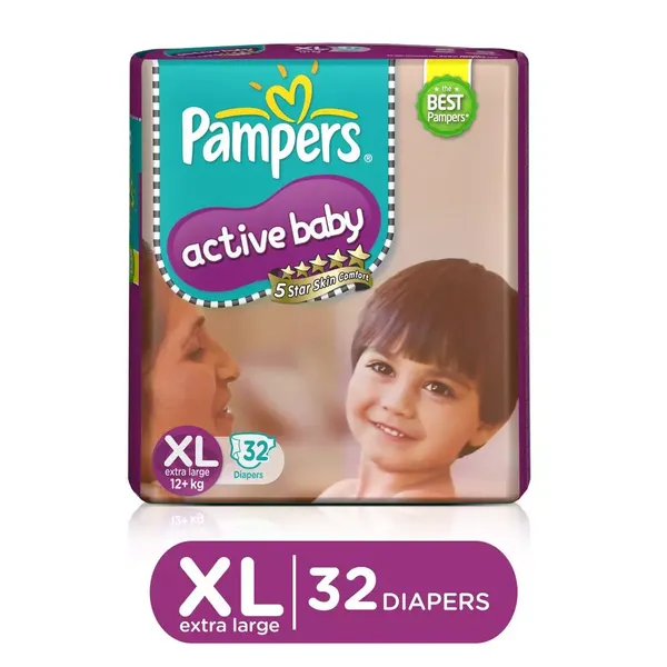 PAMP DIAP ACTIVE BABY XL 32PC