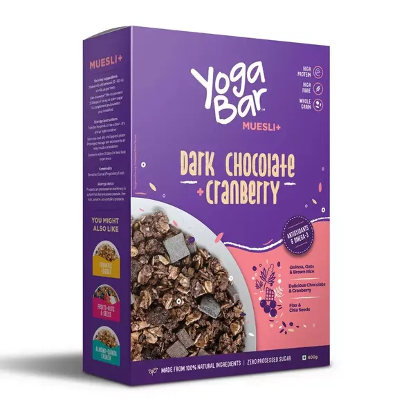 YOGA BAR MUESLI D/CHOC CRANBERRY 400GM