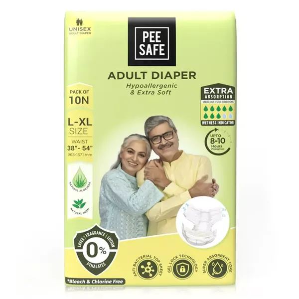 PEE SAFE ADULT DIAPER (L) 10PC