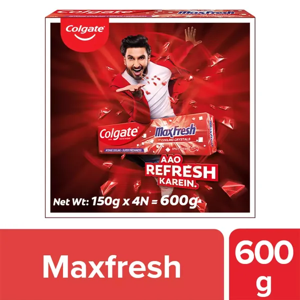 COLG T/PASTE MAXFRESH RED 150GMX4 600GM