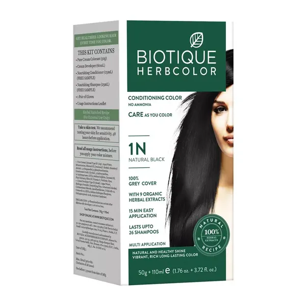 BIOT HR/CLR NATURAL BLACK 1N 110ML