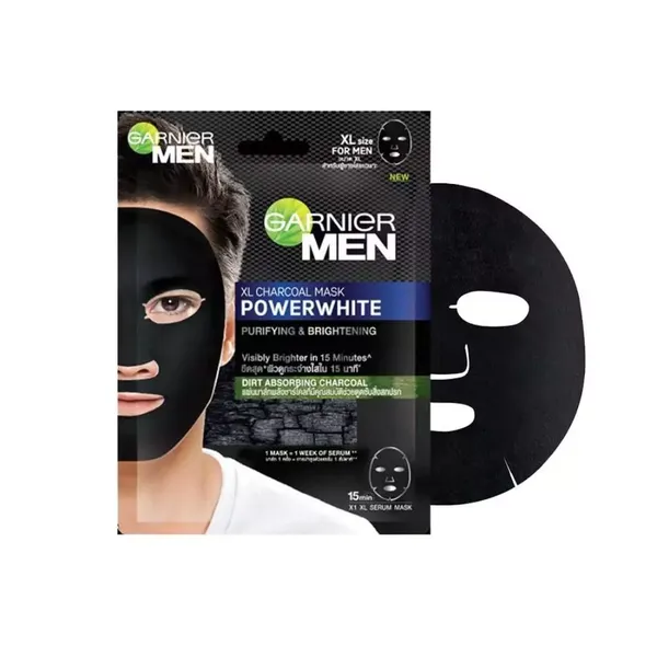 GARNIER MEN XL CHARCOAL MASK POWER WHITE 28GM