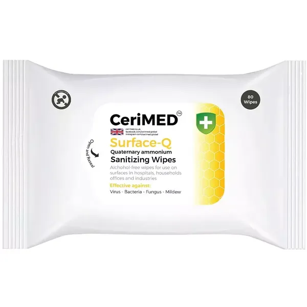 CERIMED SURFACE-Q SANITIZING WIPES 80PC