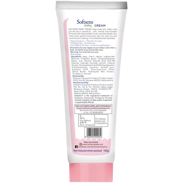 SOFTSENS BABY SKIN CREAM 100ML