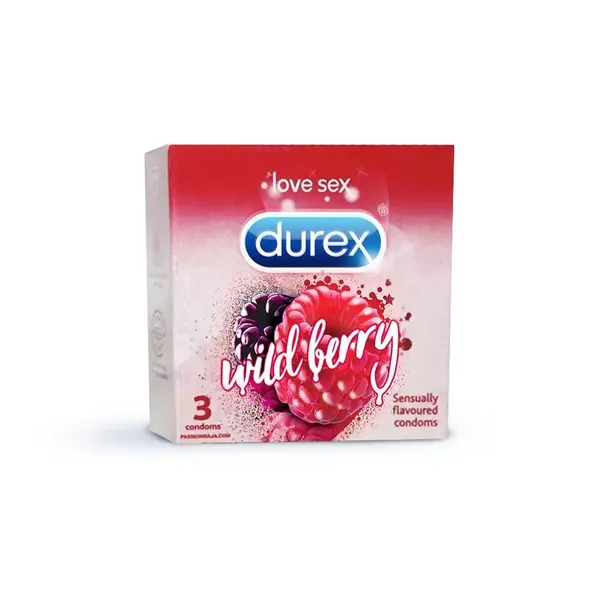 DUREX CONDOM WILD STRAWBERRY 3PC