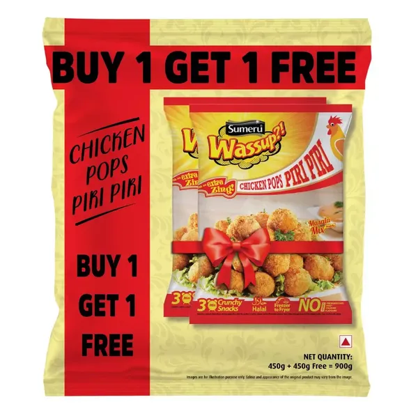 SUMERU CHICKEN POPS PIRI 2X450GM