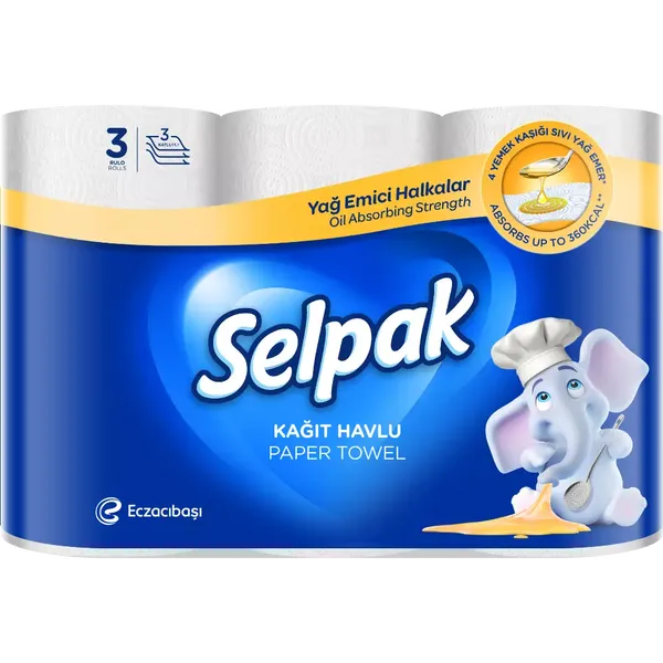 SELPAK PAPER TOWEL CALORIE ABSORBER 3PLY 3PC