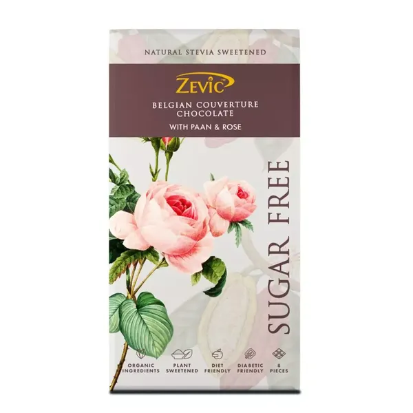 ZEVIC CHOC SF PAAN & ROSE 96GM