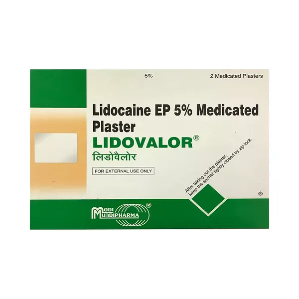 LIDOVALOR MEDICATED PLASTER 2PC