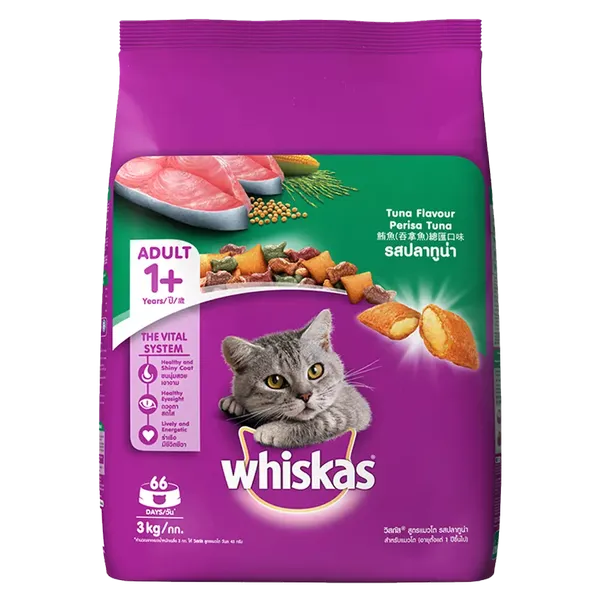 WHISKAS CAT FOOD TUNA SALMON 3KG