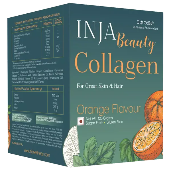 INJA BEAUTY COLLAGEN  ORANGE FLAV 125GM