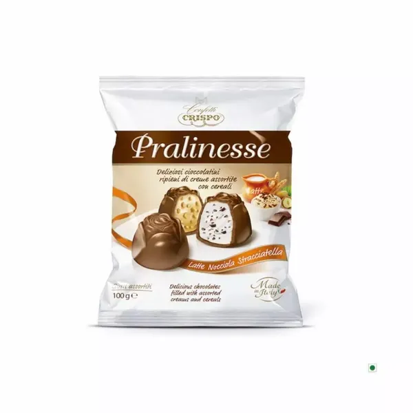 CRISPO CHOC PRALINESSE ASSTD CREAMS 100GM