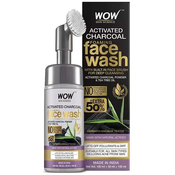 WOW CHARCOAL FOAMING F/WASH 150ML