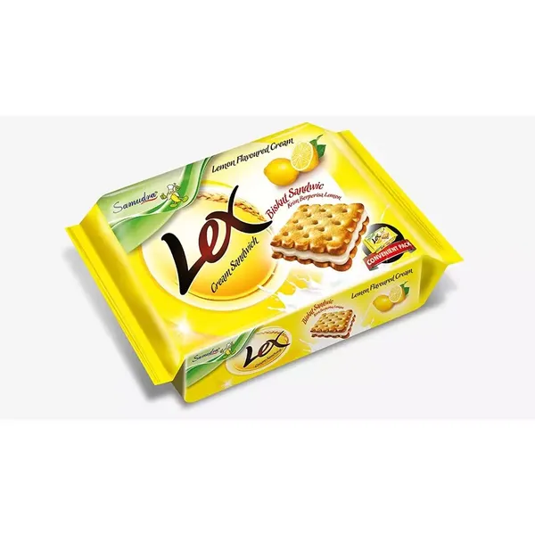 LEX BISC CREAM SANDWICH LEMON 190GM