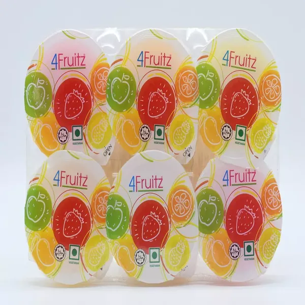 4FRUITZ 6CUP ASSORTED PUDDING 480GM