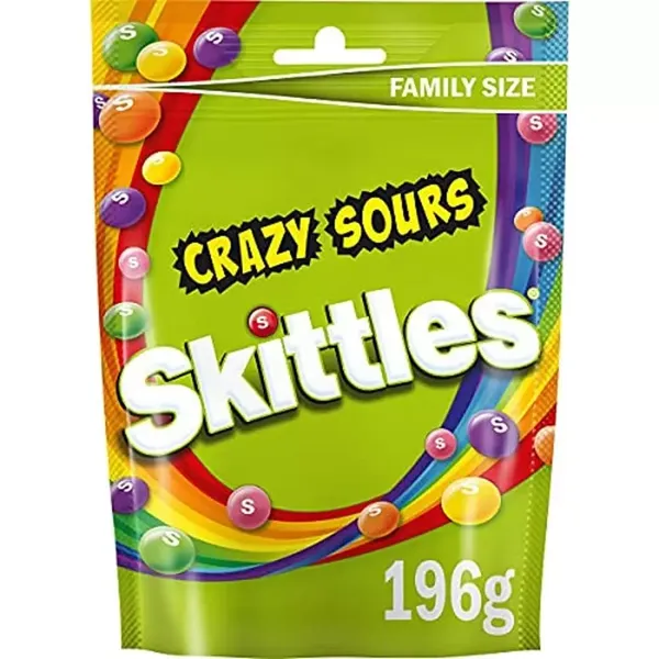 SKITTLES CANDY CRAZY SOURS 196GM